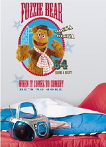 The Muppets Fozzie Bear Figure Giant Peel and Stick Wall Decal SEALED UNUSED - £11.40 GBP
