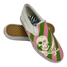 Draven Duane Peters Low top Slip-on Alcatraz PINK GREEN Canvas Retro Size 5 - £31.84 GBP