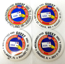 National Association of Letter Carriers Convention Buttons Set of 4 1988... - $18.95