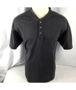 Basic Editions Mens Black Henley T-Shirt Size 3XL - £3.91 GBP