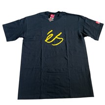 Vintage ES Skateboards Classic Logo T Shirt Sz M Black Made In USA 90s Y... - $29.65