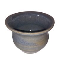 Stunning Studio Art Pottery Small 3.75” Bowl Light Blue Glaze Decoré Han... - $13.00