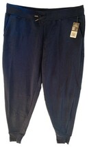 NWT Fruit of the Loom Navy Fleece Tapered Sweatpants Size 2XL - $16.14