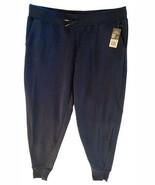 NWT Fruit of the Loom Navy Fleece Tapered Sweatpants Size 2XL - $16.14