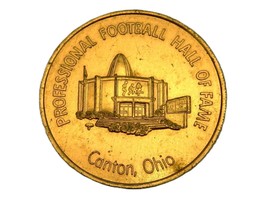 Gold Tone Doubloon, Pro Football Hall Of Fame, Canton, Ohio, JWL-375 - $4.85