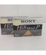 Sony Video Cassettes Hi8 Metal-P Lot of 2 NEW STILL SEALED P6-60HMP 54 m... - £11.94 GBP