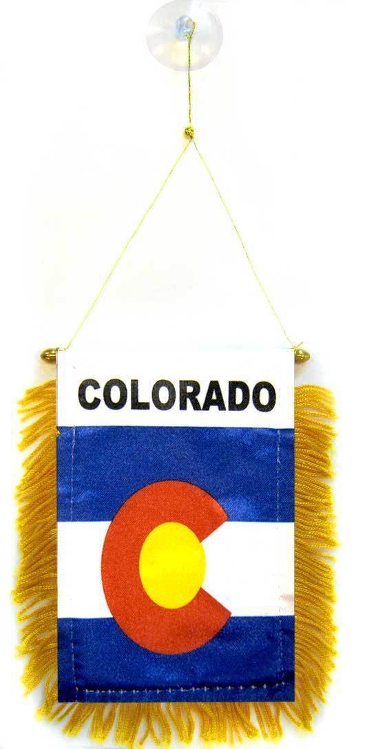 State of Colorado Mini Flag 4&quot;x6&quot; Window Banner w/suction cup - $2.88