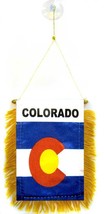 State of Colorado Mini Flag 4&quot;x6&quot; Window Banner w/suction cup - $55.69 MXN
