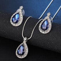 Water Drop Necklace and Earrings Jewelry Set  #AR6526 - $5.00