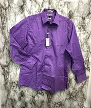Stefano slim fit Purple cotton polyester blend shirt size 16.1/2 32/33 - £12.21 GBP