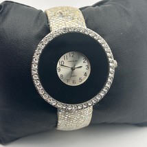 Hugo Crystals Sparkling Women’s Cuffs Watch Working New Battery - $38.80