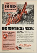 1957 Print Ad Ford Tractor Mounted Corn Pickers Birmingham,Michigan - $18.88
