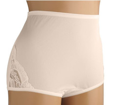 Vanity Fair Perfectly Yours Lace Nouveau 100% Nylon Fawn Beige Brief Size 10/3XL - £13.04 GBP