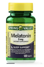 Melatonin Spring Valley - American High quality, 5mg, 120 Tablets  - £24.91 GBP