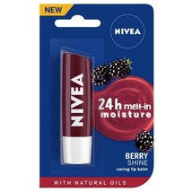 Nivea 24H Caring Lip Balm with Natural Oils, Berry Shine 4.8 g - £9.10 GBP