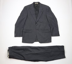 Vtg 70s Palm Beach Mens 42R Distressed Pinstriped 2 Piece Summer Suit Gr... - £124.56 GBP