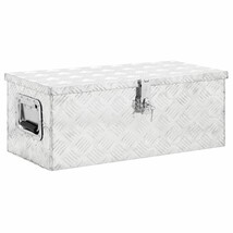 vidaXL Storage Box Silver 27.6&quot;x12.2&quot;x10.6&quot; Aluminum - €236,92 EUR