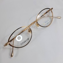 Organix Titanium 866 gold full rim eyeglasses frame 47-20-140 oval women... - $48.00