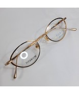 Organix Titanium 866 gold full rim eyeglasses frame 47-20-140 oval women... - $48.00