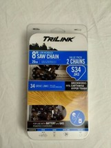 2-Pack TriLink Saw Chain 8 Inch S34 Pole Saw 14334X2TLW Echo Remington P... - £10.28 GBP
