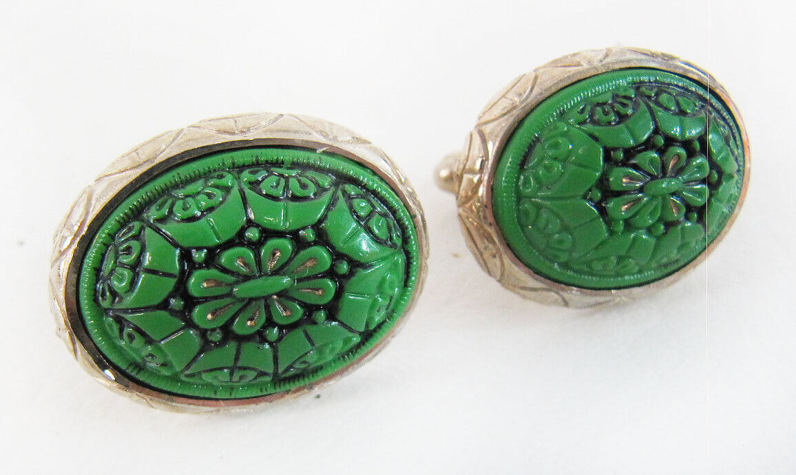 Primary image for Large Funky Ornate Vintage 1970's Cufflinks