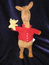 Merrymakers Stuffed Plush Llama Misses Mama Doll Toy Animal Red Shirt 10.5&quot; 14&quot; - £24.84 GBP