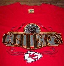 Vintage 1995 KANSAS CITY CHIEFS NFL FOOTBALL T-Shirt Mens LARGE 1990&#39;s - $74.25