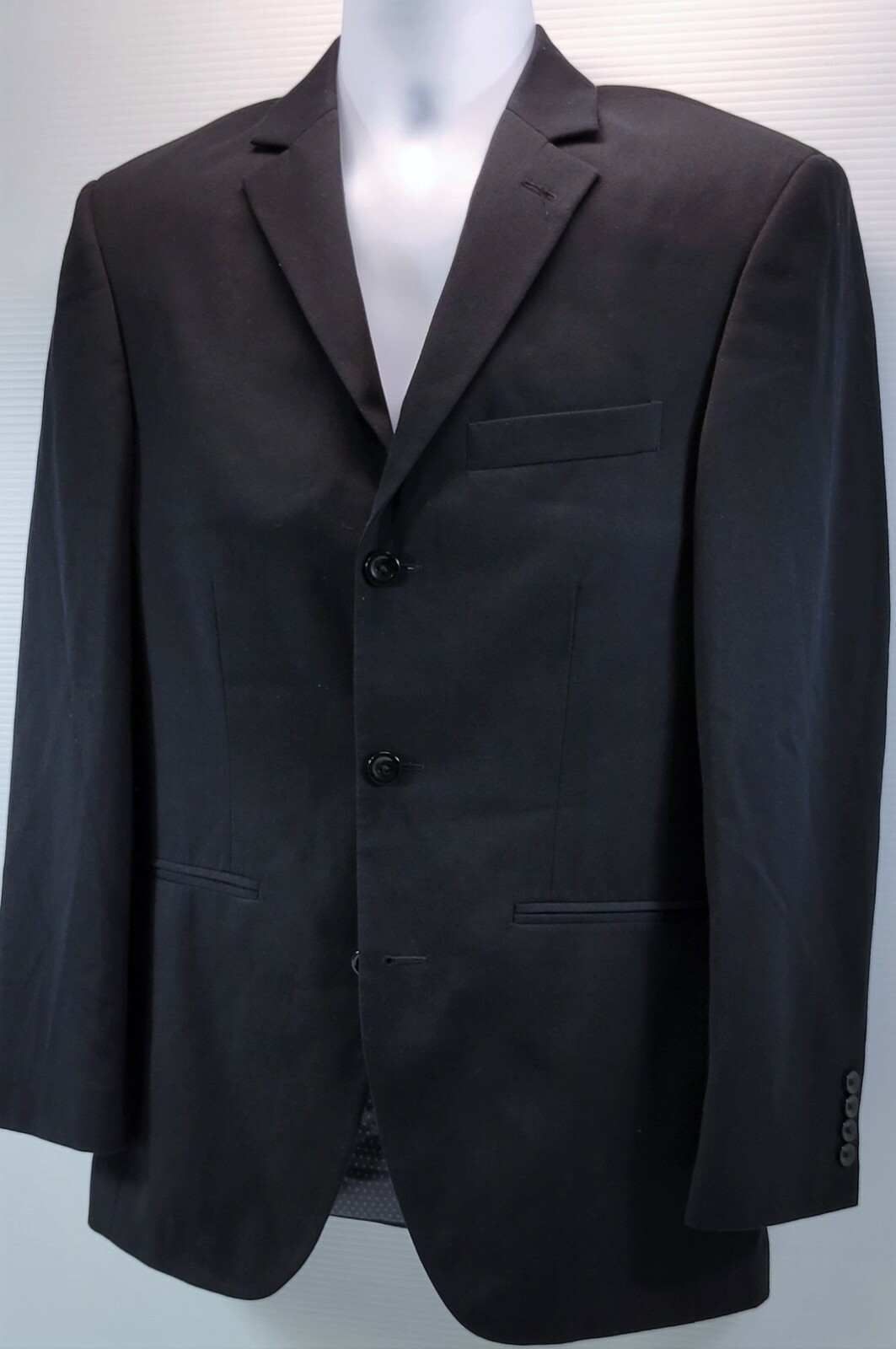 V2) Men's J. Ferrar Solid Black Suit Jacket Modern Fit 36 Regular Item image 3