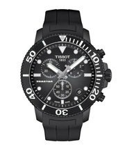 Tissot Seastar 1000 Chronograph Black Dial T120.417.37.051.02 (FEDEX 2 D... - £362.04 GBP