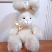 VINTAGE Russ Sugarpuff Bunny rabbit plush sugar puff ivory off white cre... - $31.00