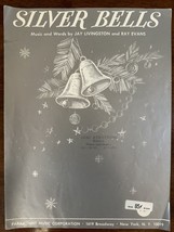 Vintage Silver Bells Sheet Music Piano Christmas Caroling  Jay Livingston - £7.39 GBP