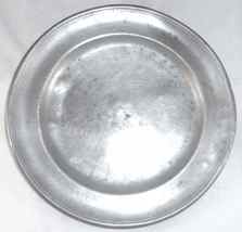 Antique Philadelphia, PA 8&quot; Pewter Single Reed Edge Plate Blakslee Barns Touch - £157.47 GBP