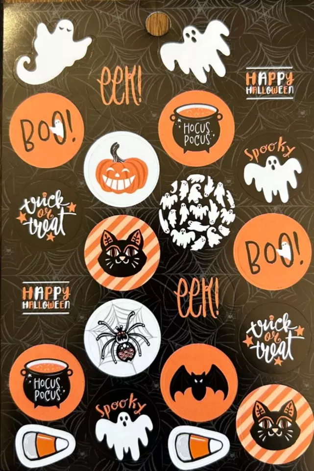 One Sheet Stickers Halloween, Pumpkin, Ghost, Bats, Spiders #Hall14 - £7.51 GBP