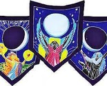 Triple Moon Goddess Prayer Flags 60&quot; X 29&quot; - £41.65 GBP