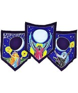 Triple Moon Goddess Prayer Flags 60&quot; X 29&quot; - £41.29 GBP