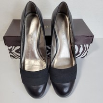 Womans Dana Buchman Olivia Black Wedge Heel with Box Leather Size 8.5 - £15.06 GBP