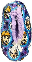 Disney Frozen Fuzzy Babba Slipper Socks Size S/M Purple 1 Pair Gripper Bottoms - £8.03 GBP