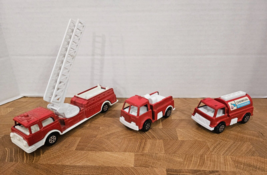 Diecast TootsieToy 1970 Aerial Ladder Fire Truck Toy Lot of 3! - £22.74 GBP