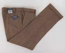 NWT Bills Khakis Tweed Wool Pants Mens 39X 35 Trim Fit Brown Melange USA... - $82.03