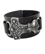 Alchemy A98 Thunderhammer Bracelet Gothic Wrist Black Leather Strap Buckle - $48.00