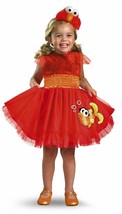 Sesame Street&#39;s Frilly Elmo Red Orange Yellow Toddler Halloween Costume Sz 3T-4T - £27.59 GBP