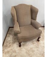 Nice Tan Fabric Wingback Armchair - $2,702.35 MXN