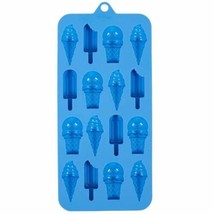 Ice Cream Silicone Candy Mold Wilton 16 Cavities Blue Popsicles Cones - £7.69 GBP