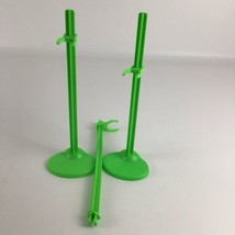 Monster High Doll Replacement Bright Green Display Stands Bases Poles Lo... - £23.23 GBP
