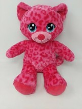 Build A Bear Hot Pink Sweet Scent Cat Leopard Print Plush Stuffed Animal... - £8.90 GBP