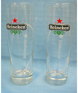 Heineken Beer Glass Tumbler Highball Set of 2 6.5&quot; Tall Red Black - $629.17 MXN