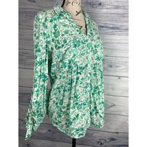 Maeve Anthropologie Islet Blouse Womens S Roll Tab Floral Collared V Nec... - £13.43 GBP