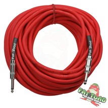 1/4&quot; to 1/4 Speaker Cable by FAT TOAD - 50ft Professional Pro Audio Red DJ Speak - £21.98 GBP