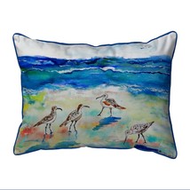 Betsy Drake Betsy&#39;s Sandpipers Small Indoor Outdoor Pillow 11x14 - £39.56 GBP