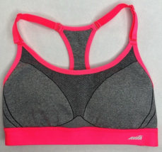 Avia Gray Heather with Hot Pink Trim Juniors Sports Athletic Bra Size L - £4.69 GBP